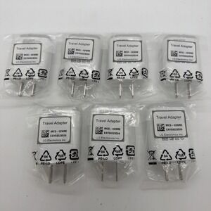 LG OEM MCS-02WRE Lot 7 Travel Charger Adapters White 5.0V 1.8A 100-240V No Cable